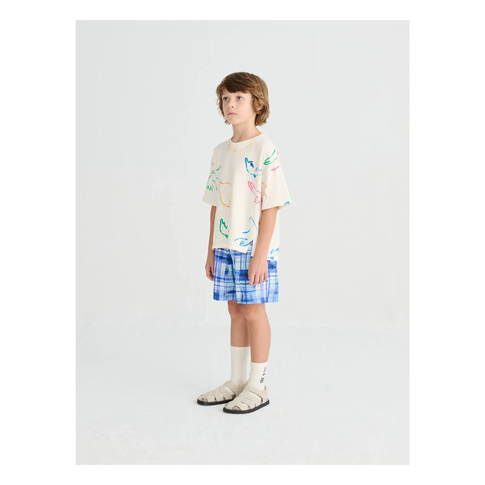 True Artist - T-shirt Birds Organik pamuk | Ekru