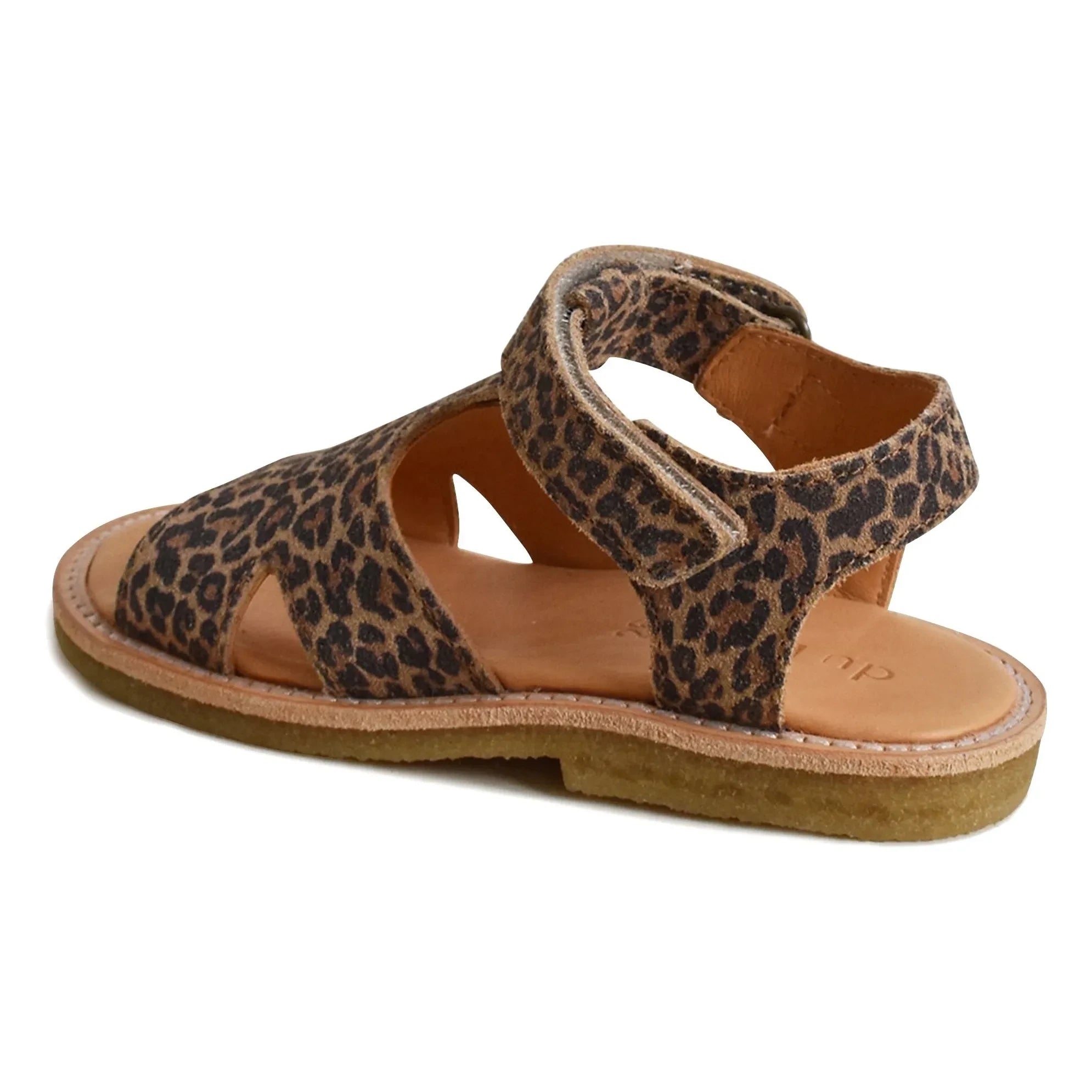 du Loua - Du Alfie Leopar Süet Sandaletler | Kahverengi