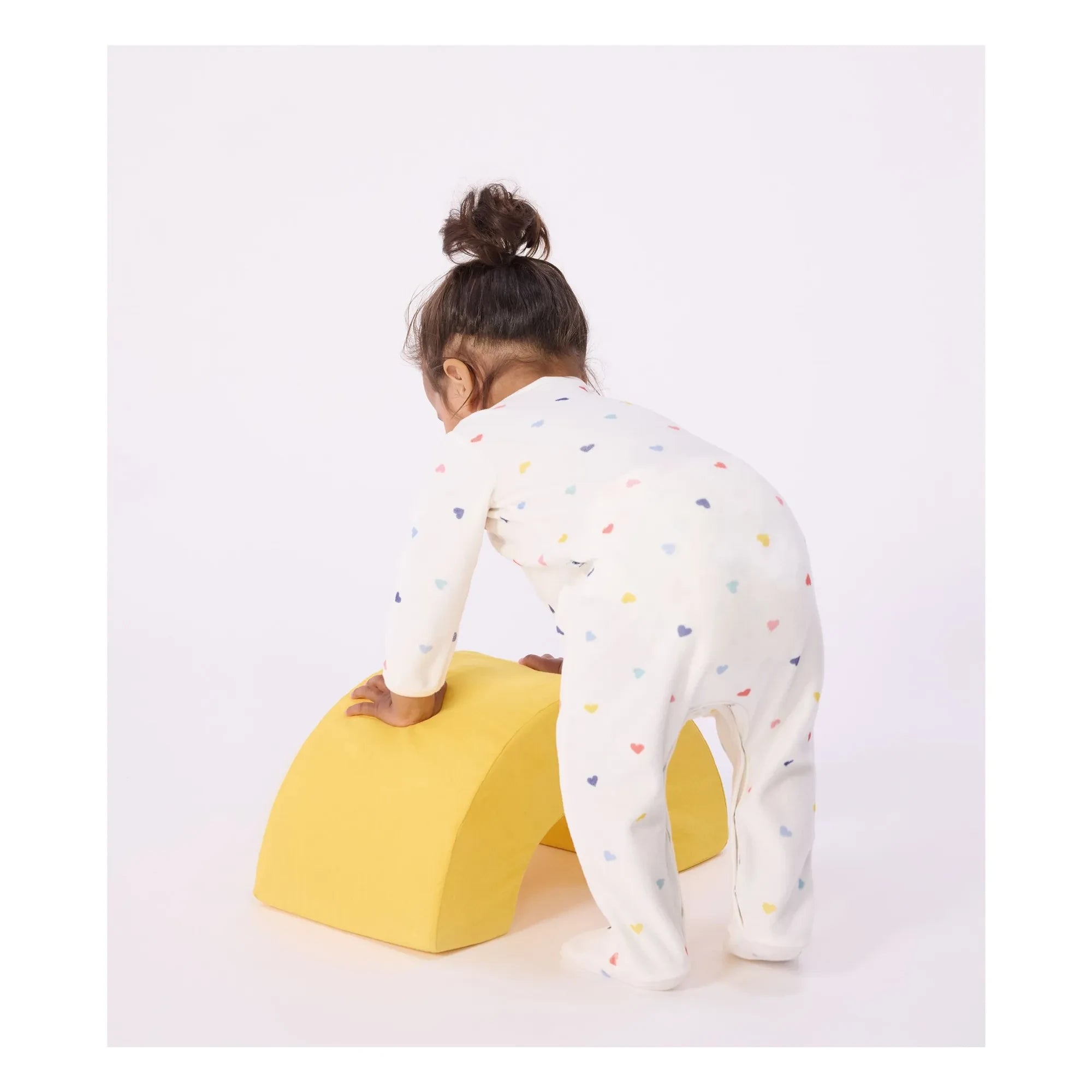 Petit Bateau - Dors Bien Cœurs Kadife Pijamalar | Beyaz