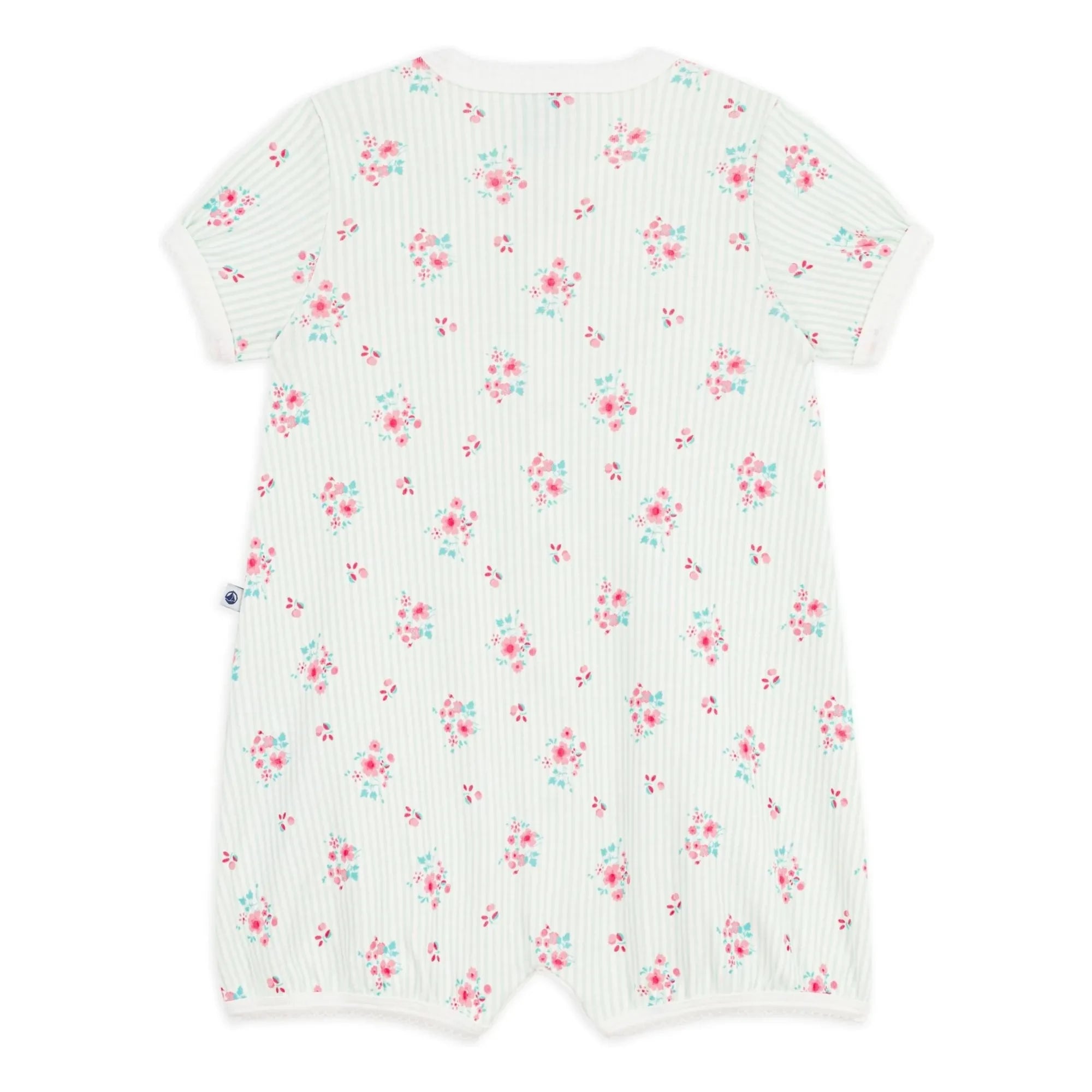 Petit Bateau - Organik pamuklu çiçek desenli pijama külotu | Beyaz