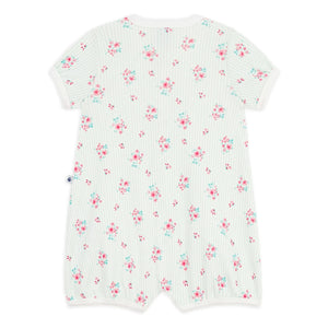 Petit Bateau - Organik pamuklu çiçek desenli pijama külotu | Beyaz