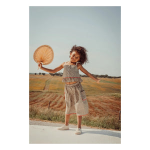 THE LiTTLE POETS - Amália Nature işlemeli etek | Haki kahverengi