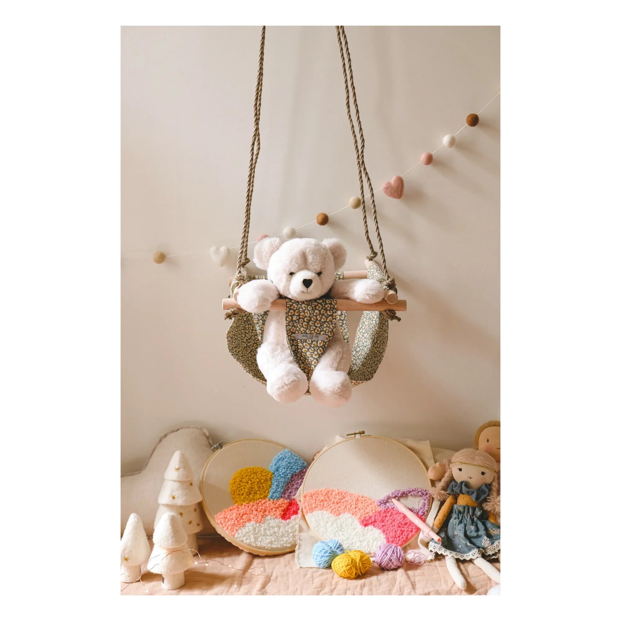 Pamplemousse Peluches - Maurice Oyuncak Ayı x Smallable | Beyaz
