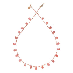 Ivarene - Cheremoya Damla & Boncuk kolye | Rhodochrosite