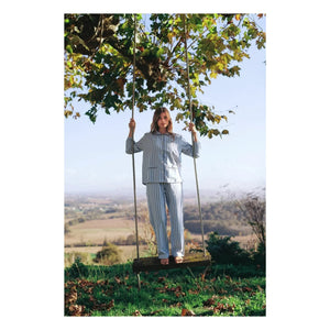 Scarlette Ateliers - Claudine Jasper Çizgili Pijama | Mavi