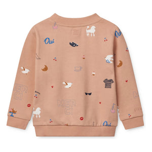 Liewood - Thora Paris organik pamuk sweatshirt | Şeftali