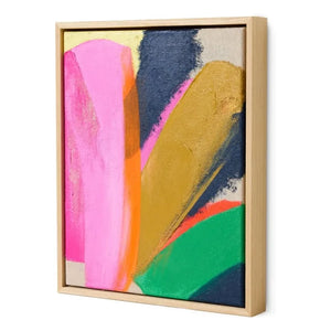 HKliving - Soyut çerçeveli tablo Bright Lights | Pembe