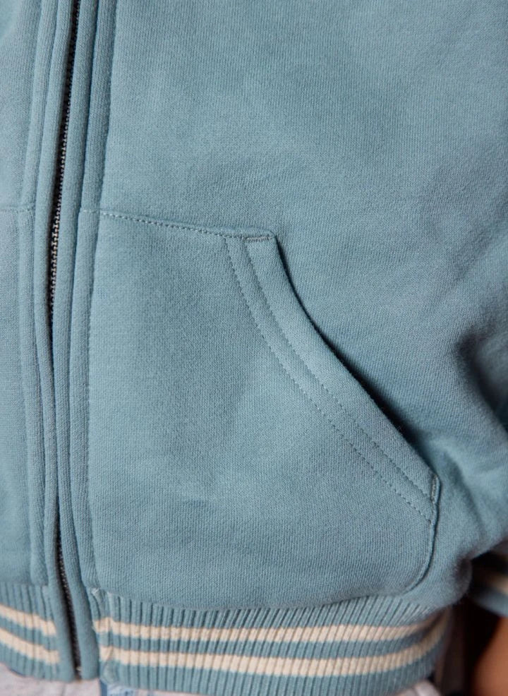 Bonton - Power Zip Sweat | Gökyüzü Mavisi
