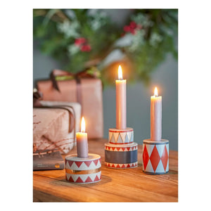 Bloomingville - Stoneware Bitja mumluklar - 3'lü Set | Çok Renkli