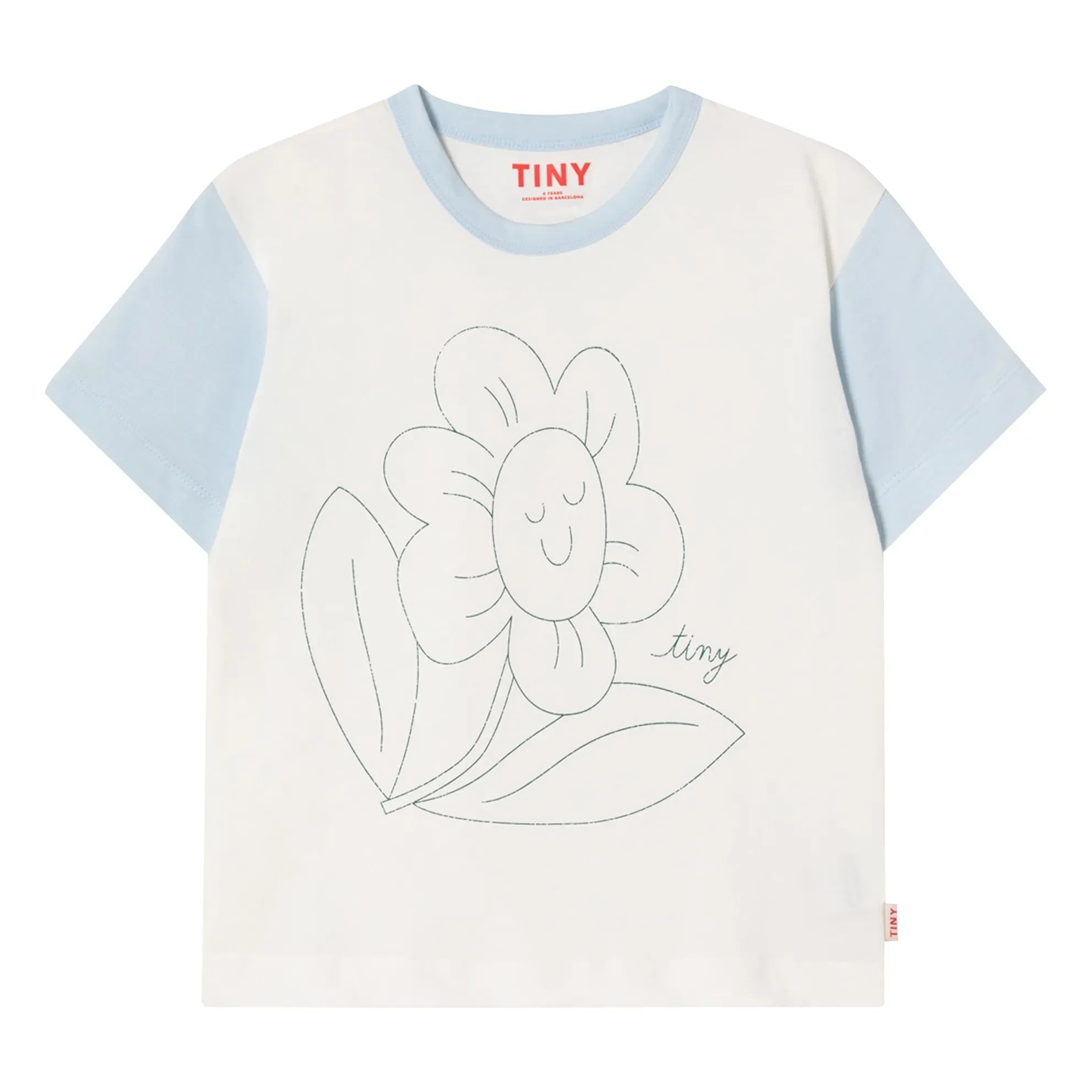 Tinycottons - Fleur Coton Bio Tişört | Beyaz