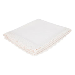 Tartine et Chocolat - Merino Yünlü Throw | Blanc/Écru