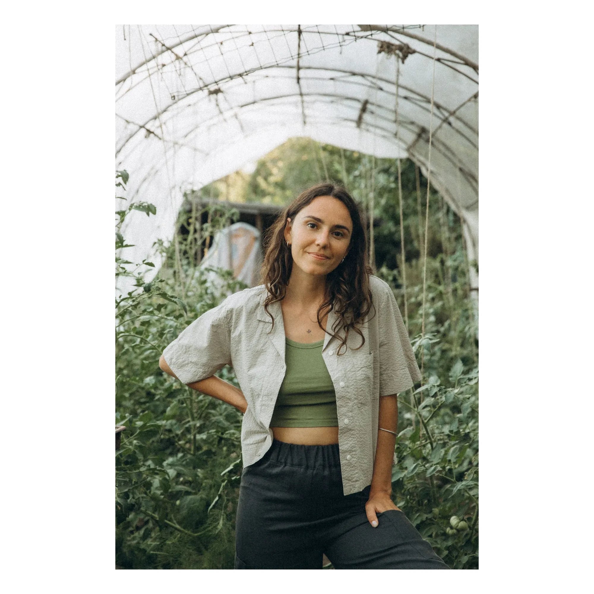 Matona - Organik Pamuk Crop Atlet | Zeytin