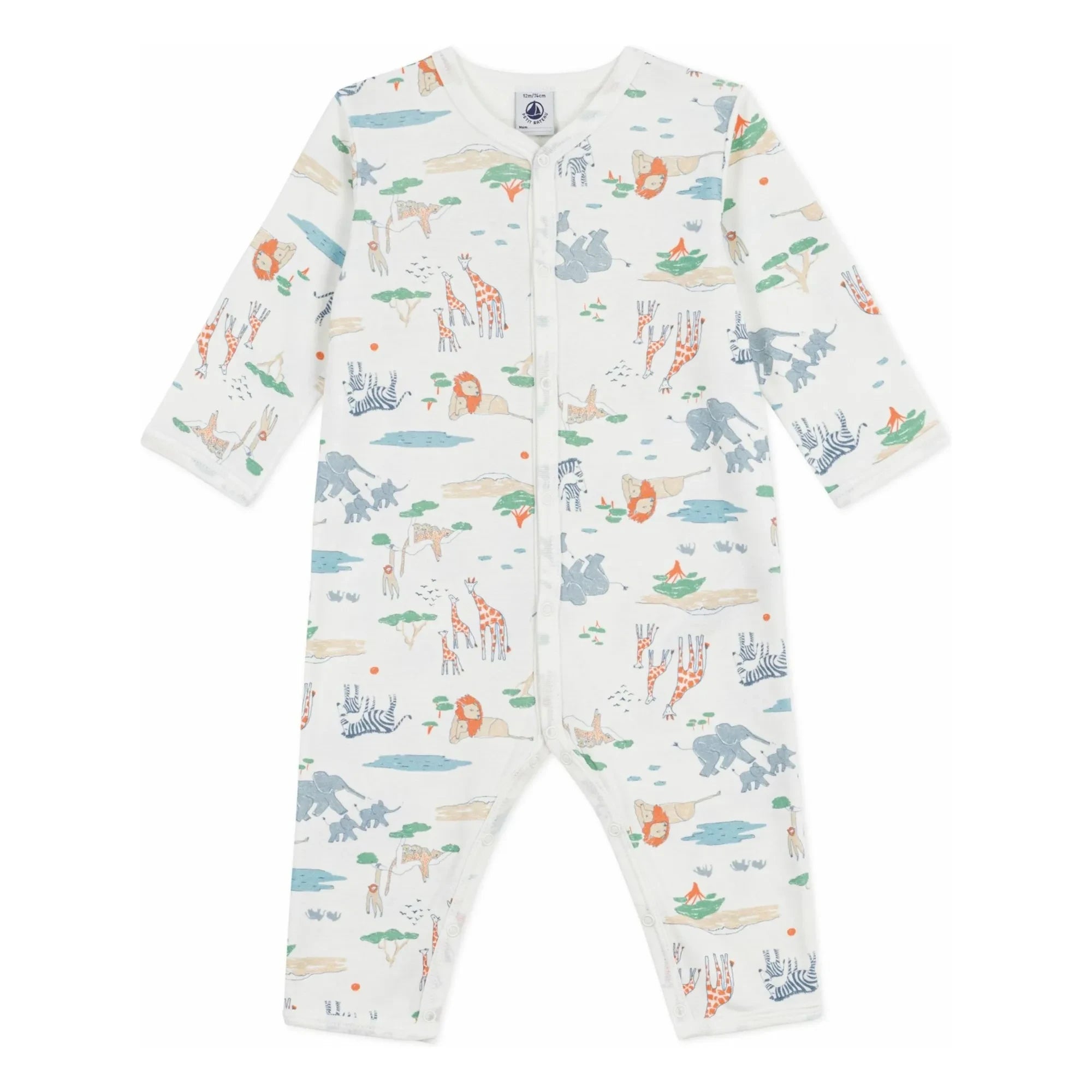 Petit Bateau - Dors Bien Savane Pijama | Beyaz