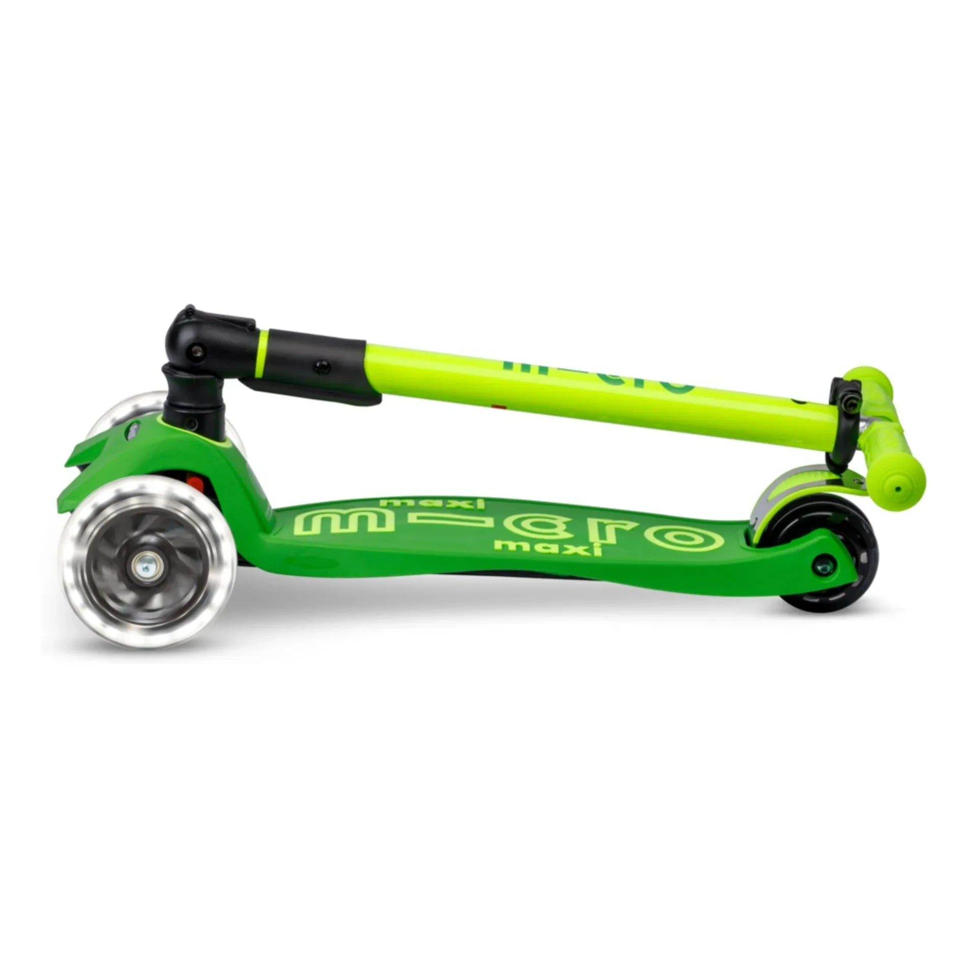 Micro - Maxi Katlanabilir Neon LED Scooter | Yeşil