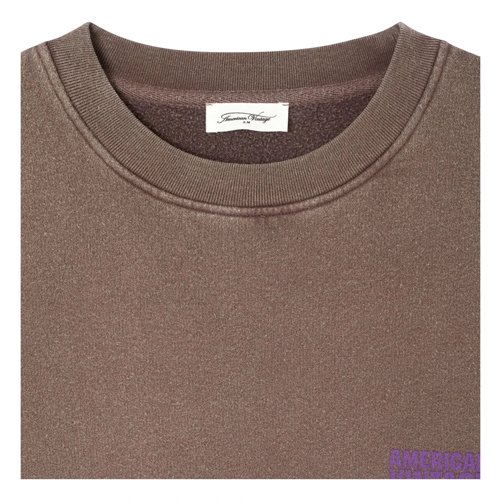 American Vintage - Plizzy Pamuklu Sweatshirt | Kahverengi