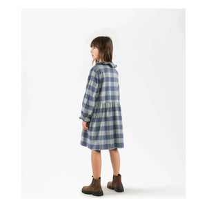 Matona - Carreaux Flanel Tencel Elbise | Mavi