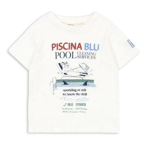 Konges Sløjd - Era Piscina T-shirt Keten ve organik pamuk | Beyaz