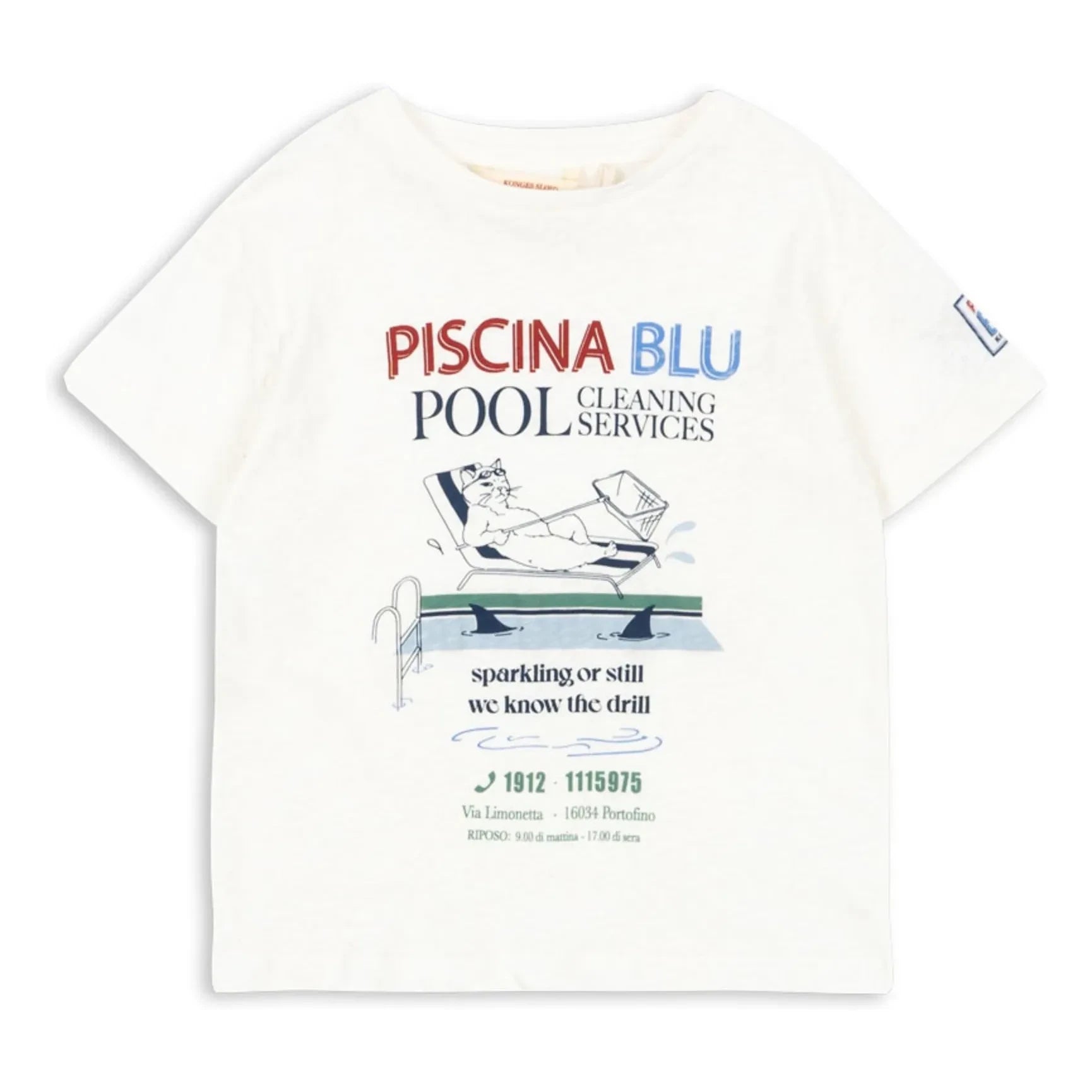 Konges Sløjd - Era Piscina T-shirt Keten ve organik pamuk | Beyaz