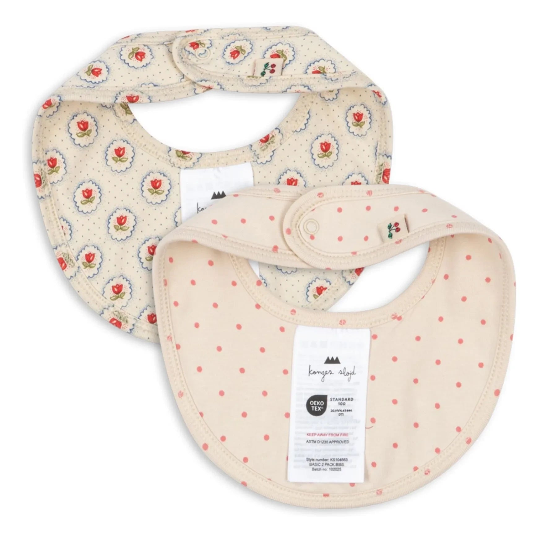 Konges Sløjd - Pirouette bandana önlükler - 2’li Set | Ecru