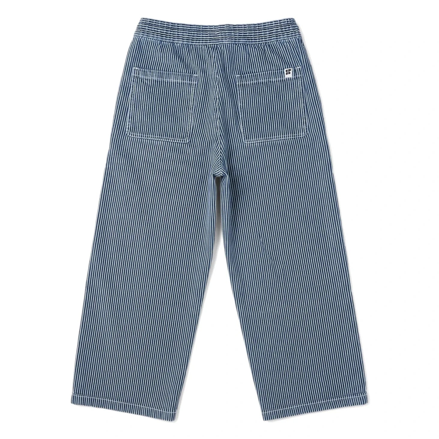 Hundred Pieces - Çizgili Biggy Pantolon | Mavi