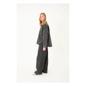 Lollys Laundry - Veida Denim Overshirt | Yıkanmış Siyah