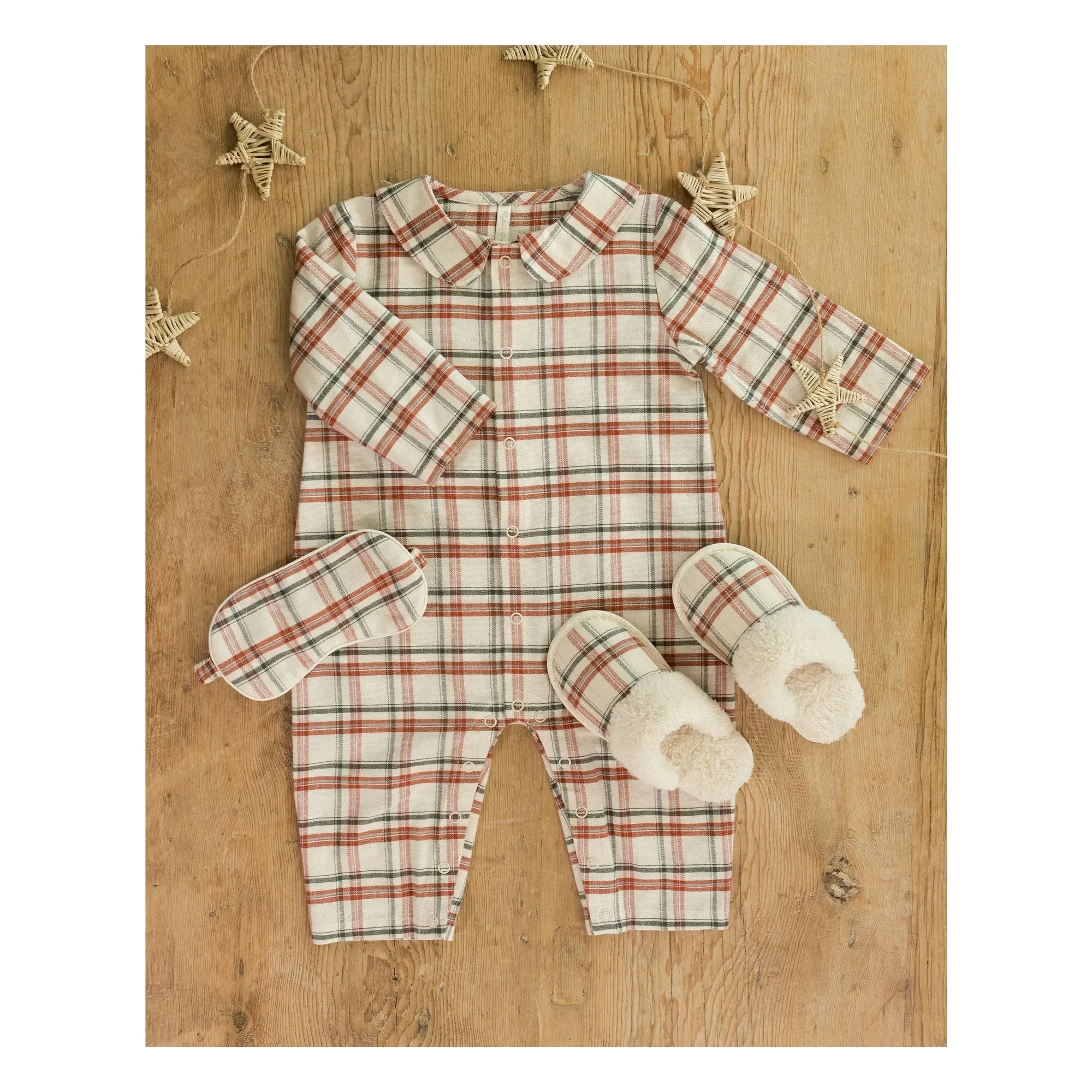 Rylee + Cru - Holiday Flannel Terlik | Ecru