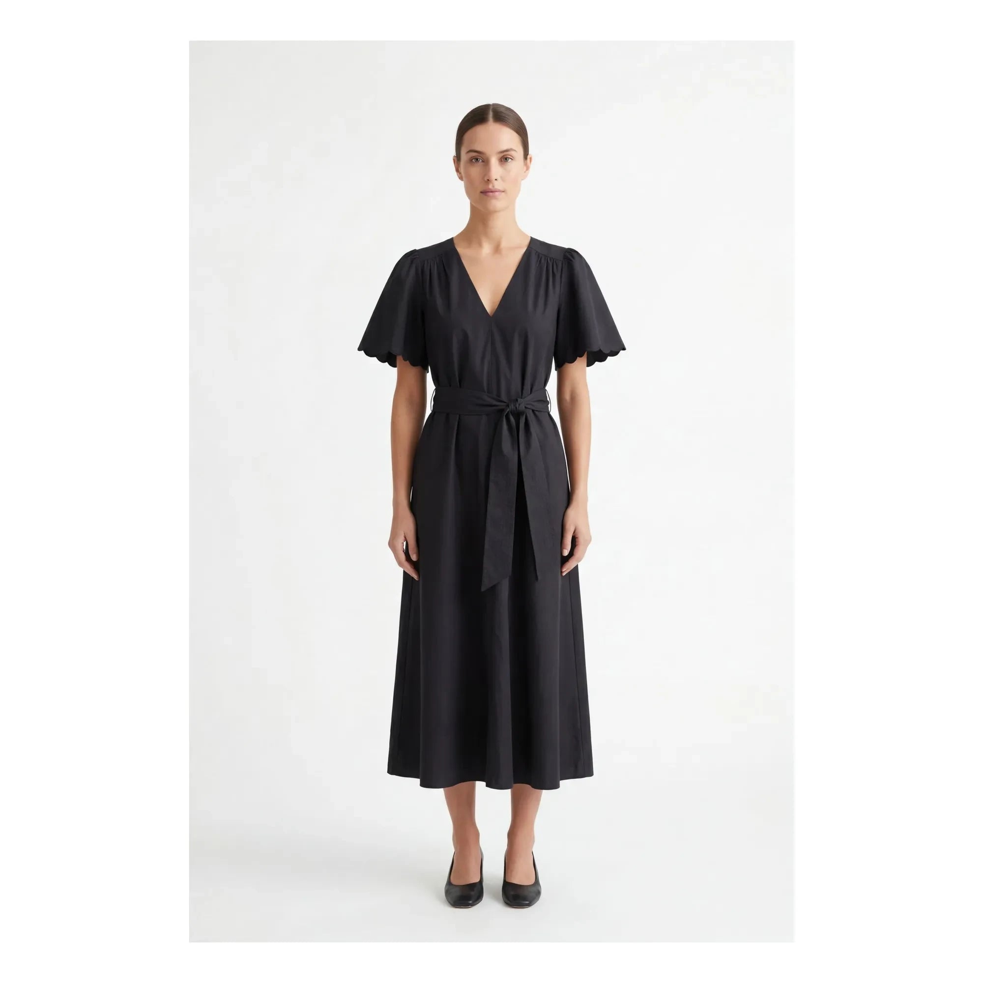 BELLEPIECE - Samos Pamuk Poplin Elbise | Siyah