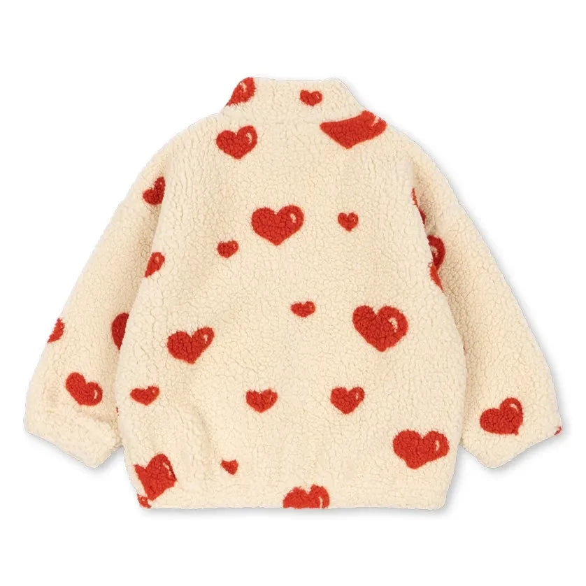 Konges Sløjd - Jody Hearts Geri Dönüştürülmüş Elyaf Sherpa Ceket | Ekru