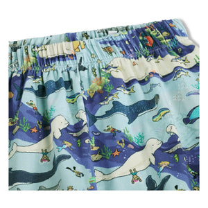 Molo - Bale Balinalar Organik Pamuklu Pyjama Short | Mavi