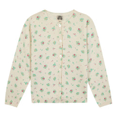 Bonton - Lilou Coco Bouquets hırka | Krem