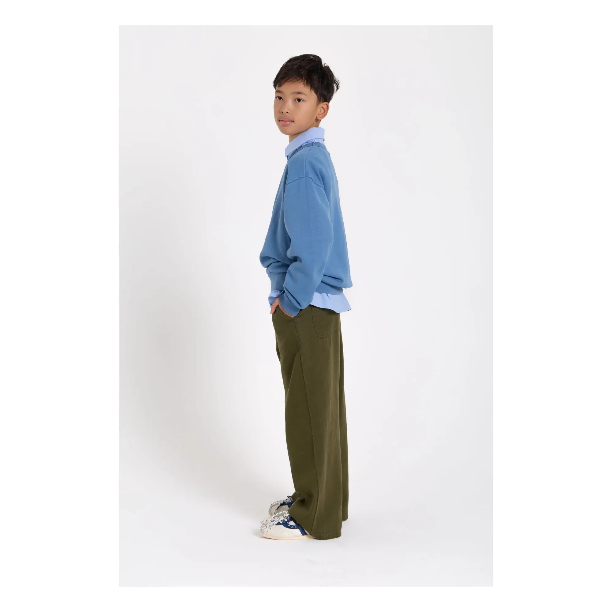 Smallable Kid - Burt Twill Geniş Paça Pantolon | Haki