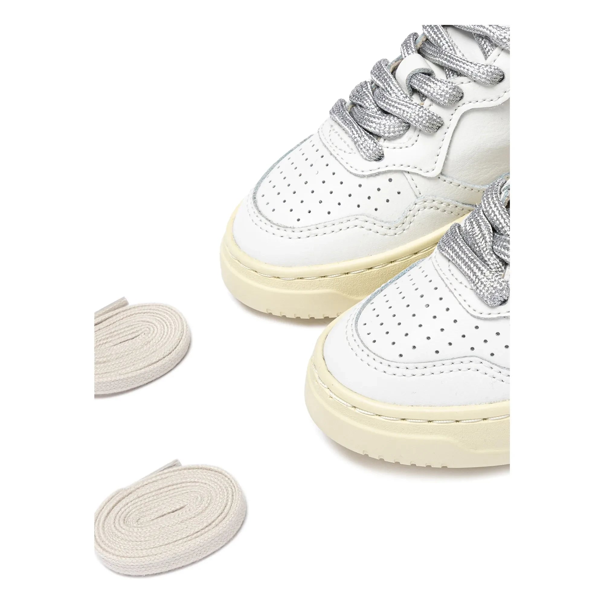 Autry - Baskets Kids Medalist Düşük Deri ve Süet | Beyaz