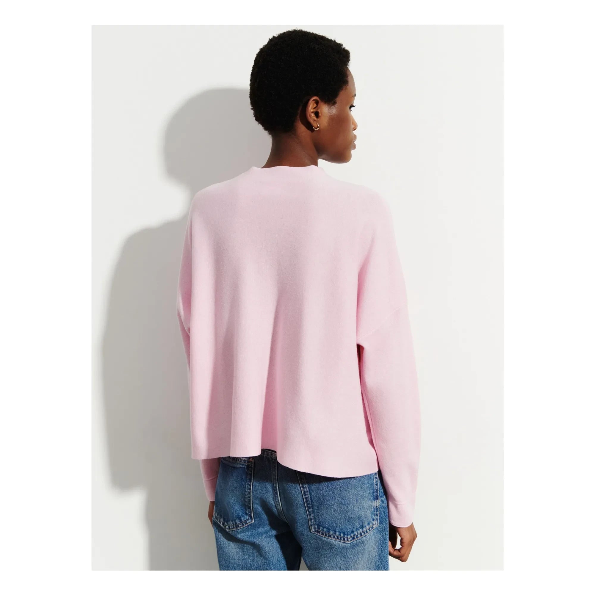 Bompard - Minimalist Oversize Pamuk ve Kaşmir Hırka | Pembe