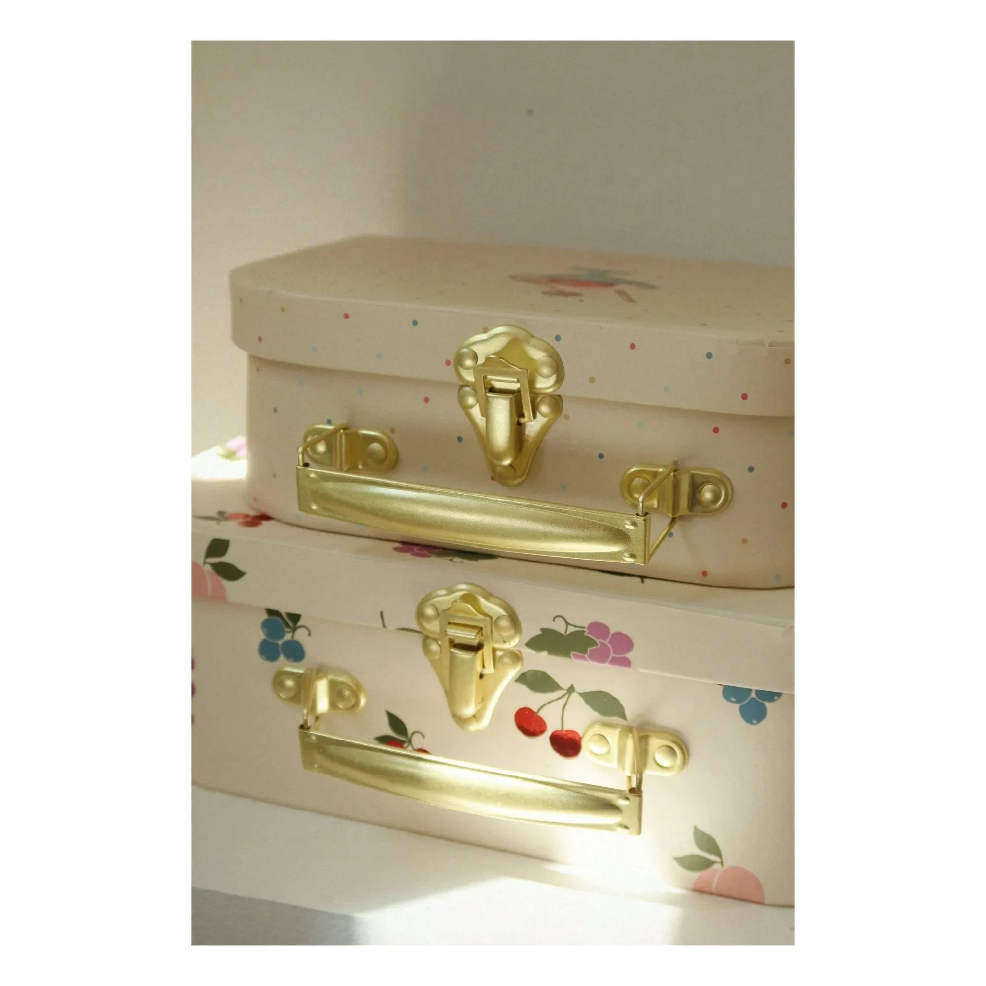 Konges Sløjd - Meyveli küçük saklama kutuları | Bej