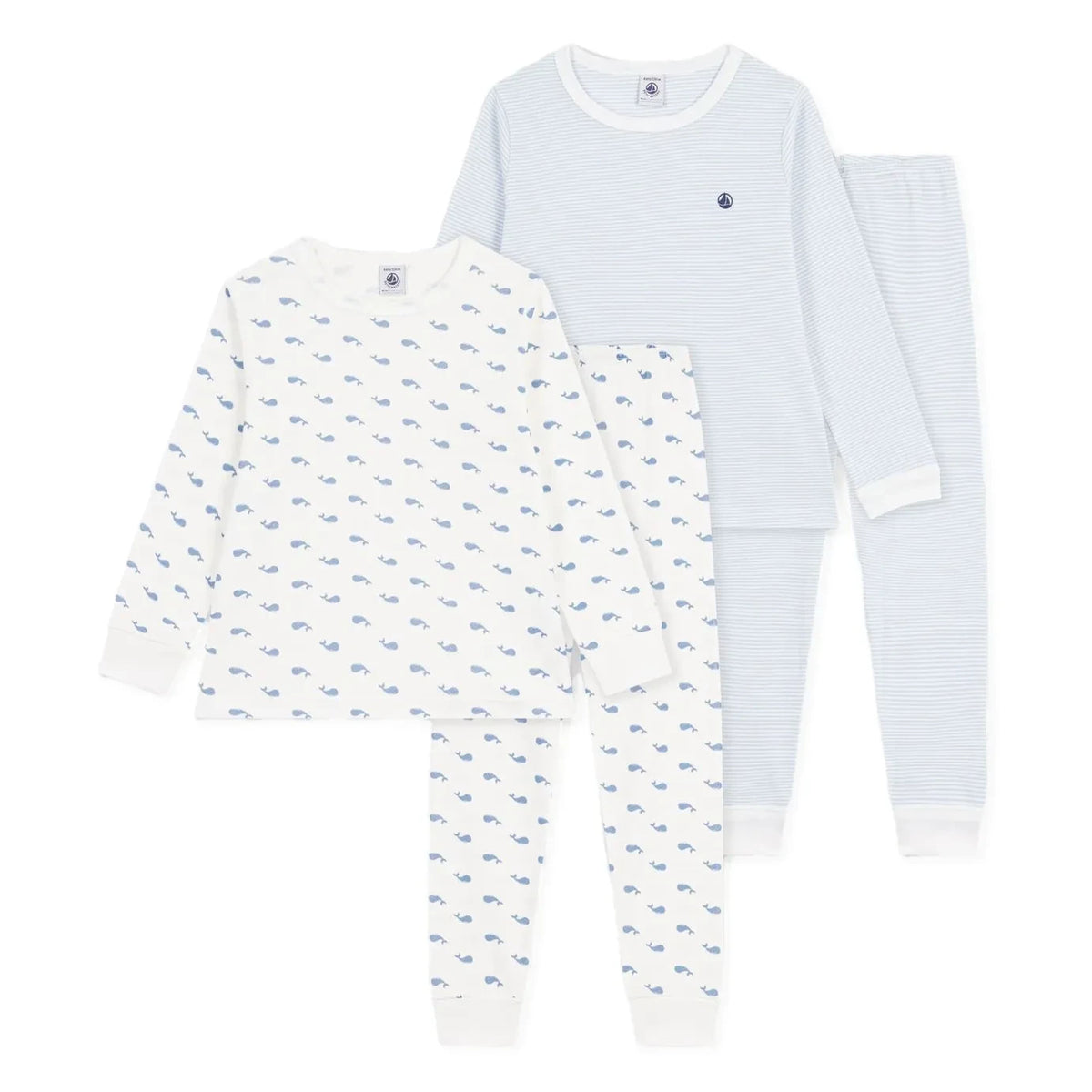 Petit Bateau - 2’li Balina Pijaması Seti | Mavi