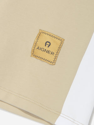 Aigner Boys Logo Bermuda Shorts in Beige