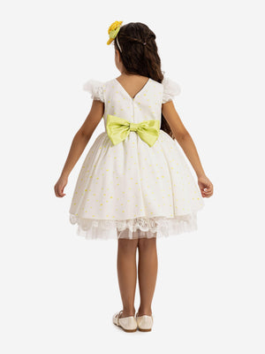 Dress & Fleur Girls Dress with Headband in Yellow