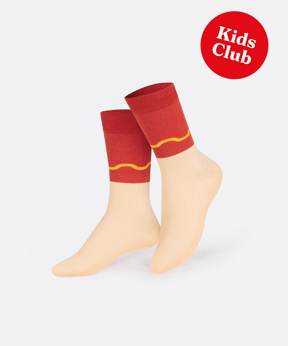Eat My Socks - Çocuk Sosisli Sandviç Çorap-Dinossi