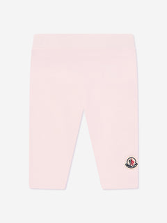 Moncler Enfant Baby Girls Logo Leggings in Pink