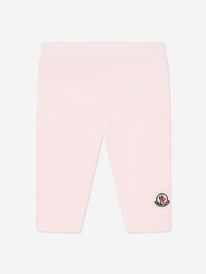 Moncler Enfant Baby Girls Logo Leggings in Pink