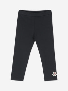 Moncler Enfant Baby Girls Logo Leggings in Navy