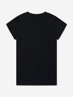 Moncler Enfant Girls Logo T-Shirt Dress in Black