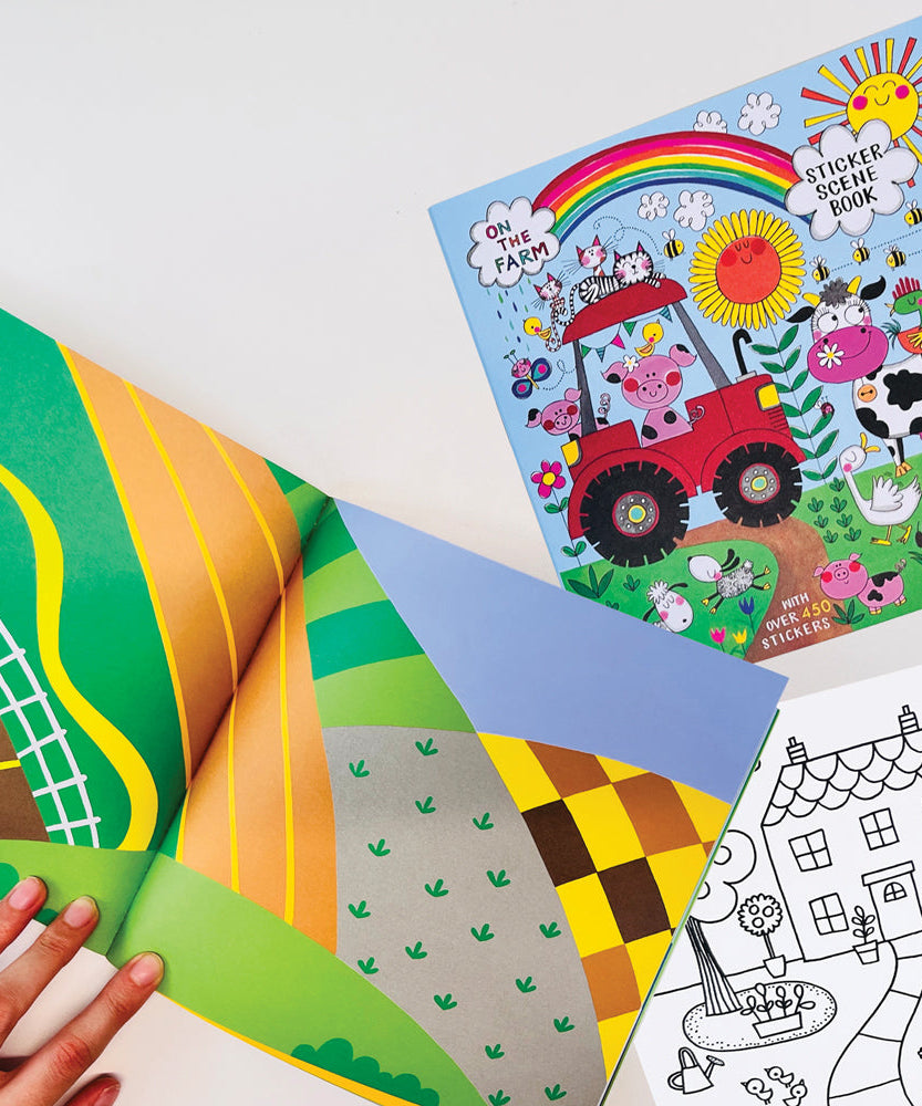 Rachel Ellen - على المزرعة كتاب تلوين ونشاطات مشهد الملصقات