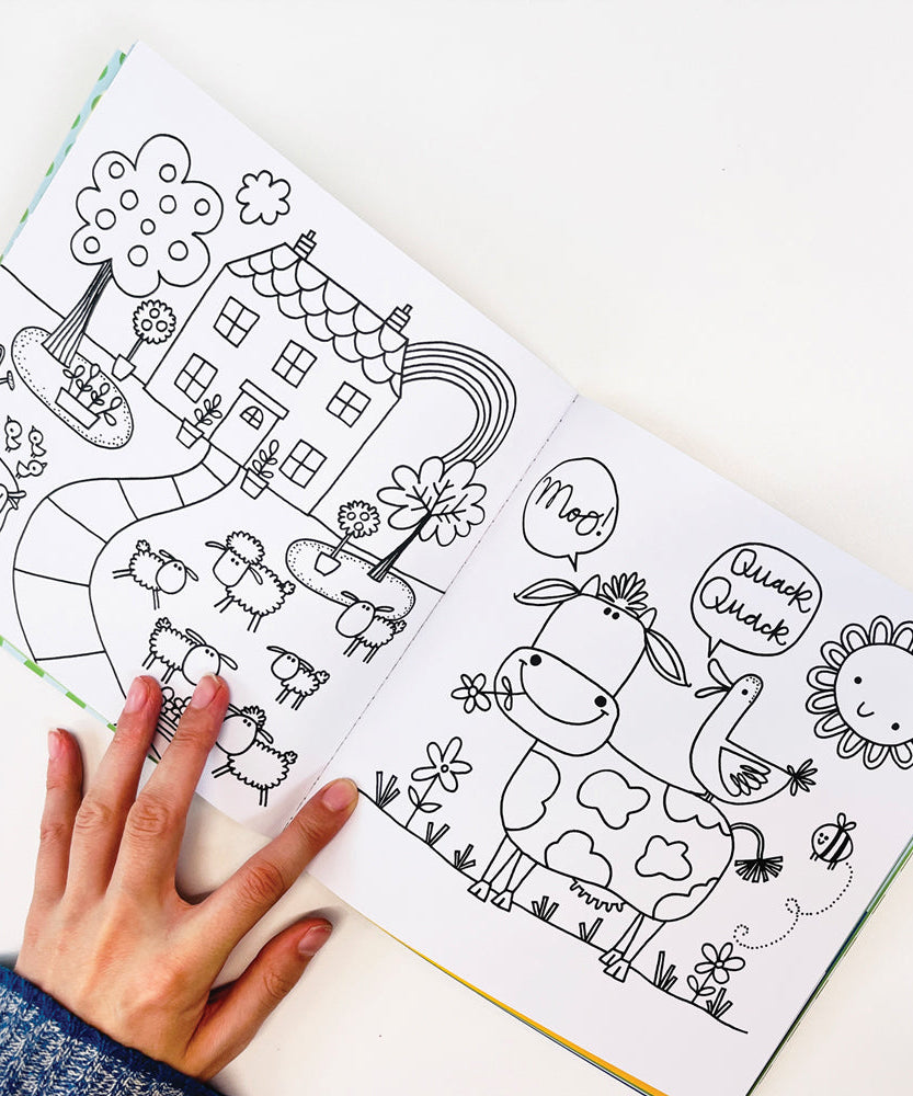 Rachel Ellen - على المزرعة كتاب تلوين ونشاطات مشهد الملصقات