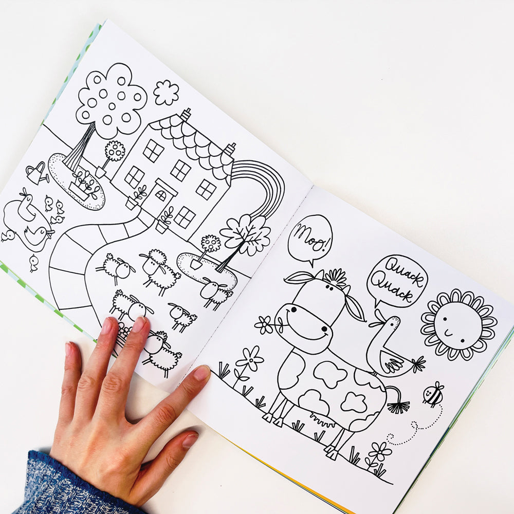 Rachel Ellen - على المزرعة كتاب تلوين ونشاطات مشهد الملصقات