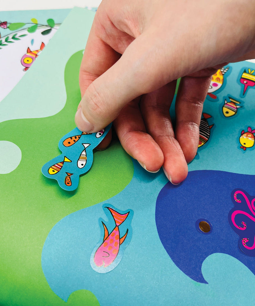 Rachel Ellen - كتاب تلوين ونشاط مشهد ملصقات حب كوكبنا