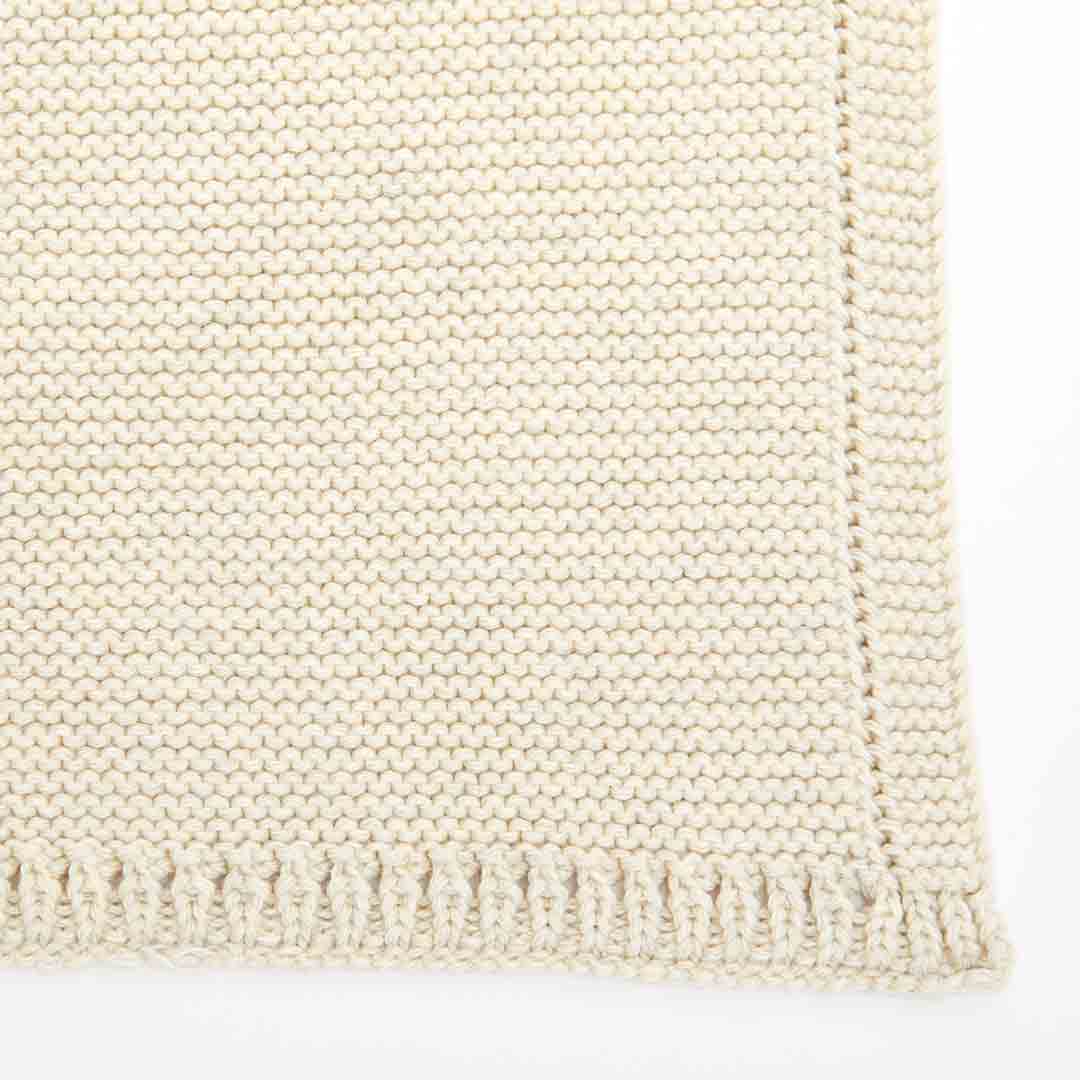 The Little Green Sheep Organic Knitted Cellular Baby Blanket - Linen-Blankets- | Natural Baby Shower