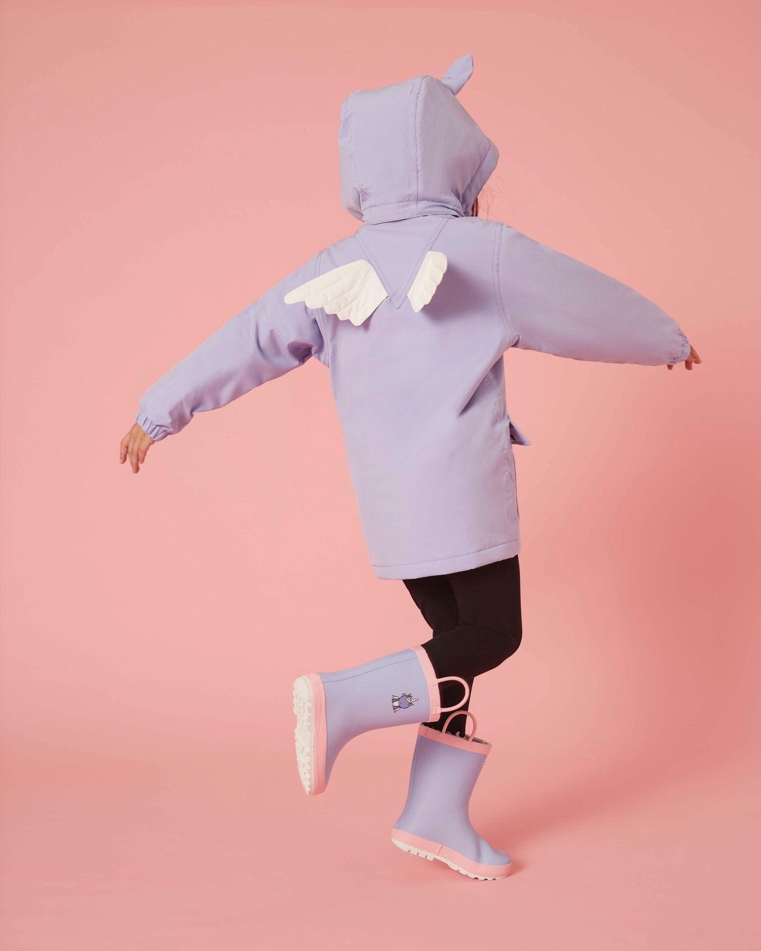 Roarsome Girls Sparkle The Unicorn Waterproof Coat in Purple