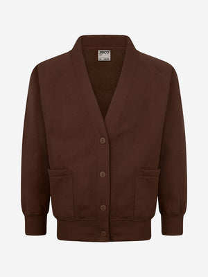 Zeco Kids School Sweatshirt Cardigan in Brown