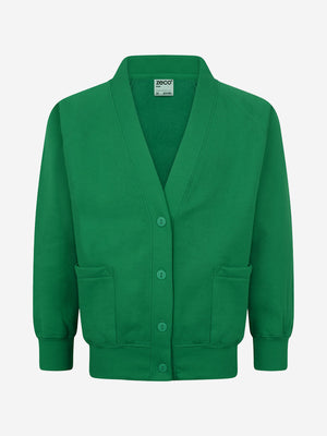 Zeco Kids School Sweatshirt Cardigan in Green